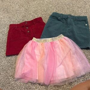 Lot of 3 Girls Skirts Sz 6